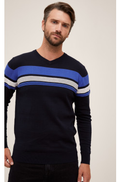 Пуловер P021-15-2051 navy-blue